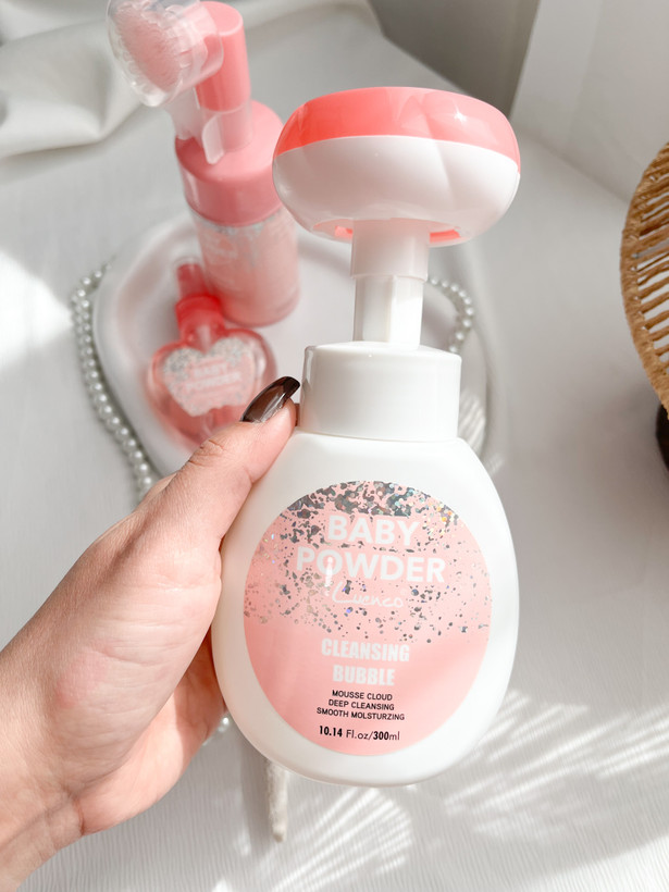 فوم شستشو صورت طرح گلbaby powder میل 300