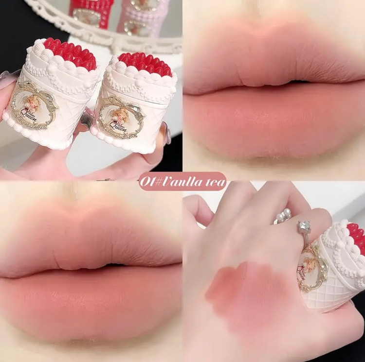 رژلب کیک توت فرنگی دوپ فلاور نوز heus queen